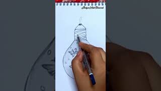 light bulb drawing easy #shorts