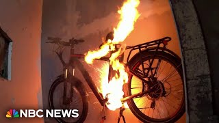 Lithium-ion battery fire warning