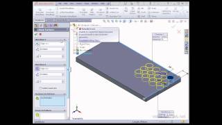 SolidWorks Tutorials - Modeling using the linear pattern tool