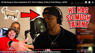 Azerrz - Hit Rap Songs in Voice Impressions 3! | SimbaThaGod Reacts