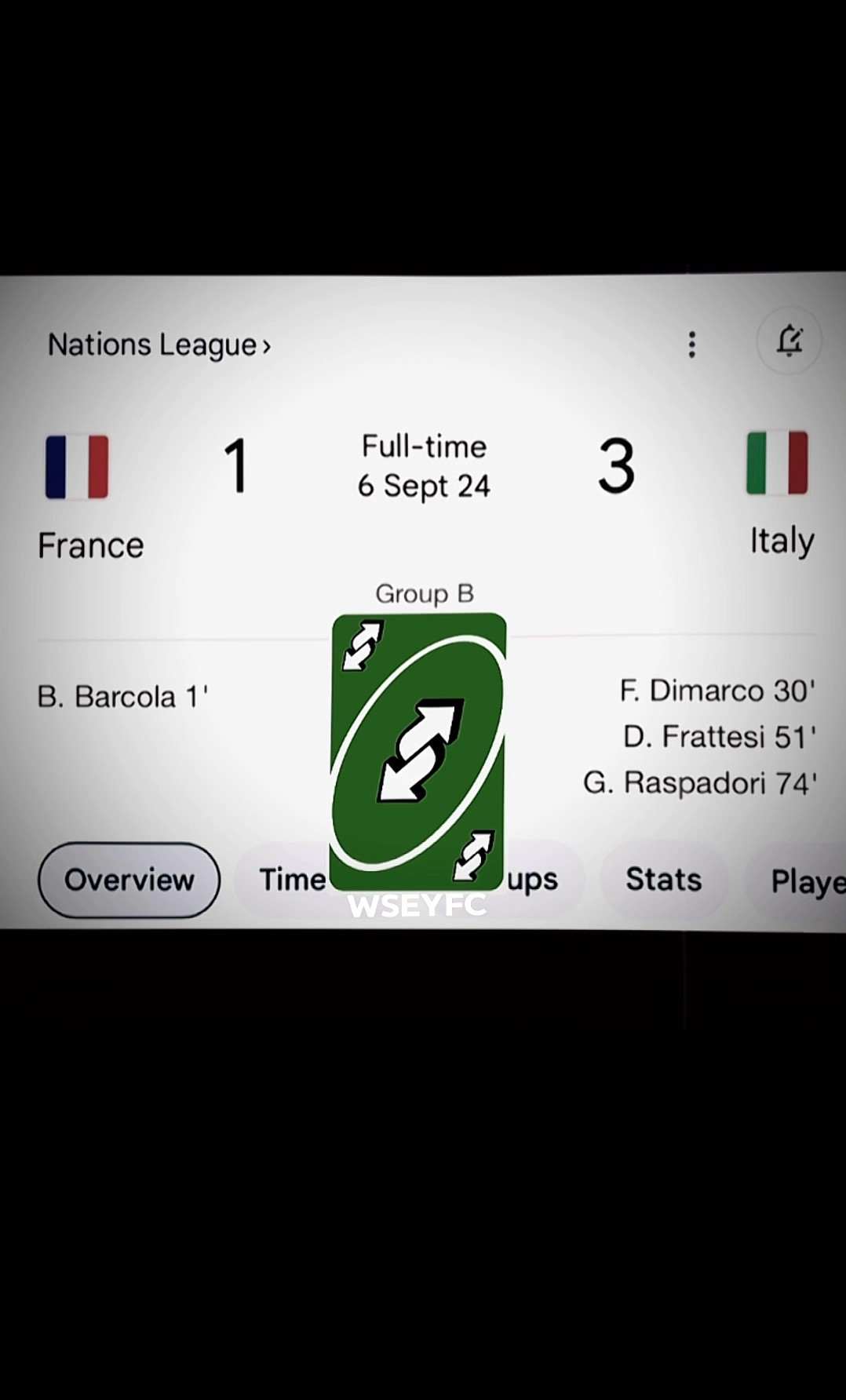 Uno Reverse | Italy Vs France | WseyFc | #football #shortsfeed # ...