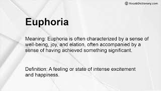 Euphoria Meaning