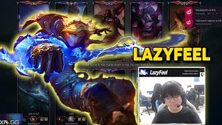 Lazyfeel Ezreal Stream vs KR Challenger Silvir Engsub