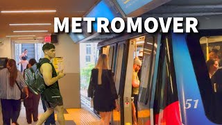 Riding the MIAMI METROMOVER | Downtown Miami \u0026 Brickell