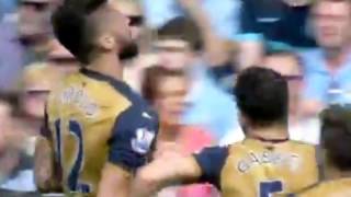 Olivier Giroud Goal Manchester City vs Arsenal 1 11