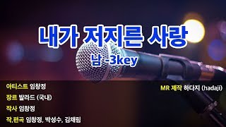 [노래방] 임창정 - 내가 저지른 사랑 MR (남 -3key) | Ekey