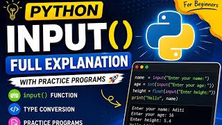 How to Take User Input in Python | Python Series #3
