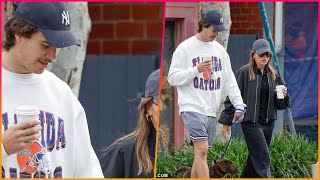 Snezana Wood's daughter Eve and football star Ben Silvagni look loved up as they enjoy a coffee