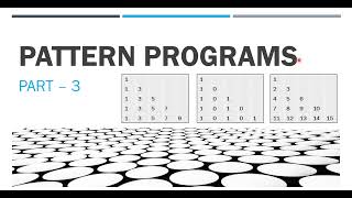 Pattern Programs in Java | Part 3 | ICSE Board Syllabus