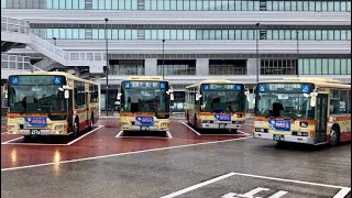 （神奈中のエアロスター）大船駅東口バスロータリーにて（JR東海道本線大船駅）