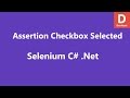 Selenium C# Assert Checkbox Selected