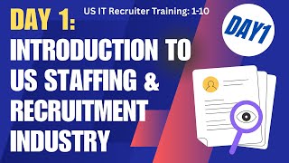 Day 1: Introduction to US Staffing & Recruitment Industry | US IT Recruiter Training Series