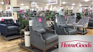 HOME GOODS ARMCHAIRS CHAIRS FURNITURE HOME DECOR - SHOP WITH ME SHOPPING STORE WALK THROUGH 4K