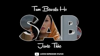 Tum Bewafa Ho Sab Jante The Status | MOOD REFRESHER STATUS | | WHATSAPP STATUS | | BROKEN SAD STATUS
