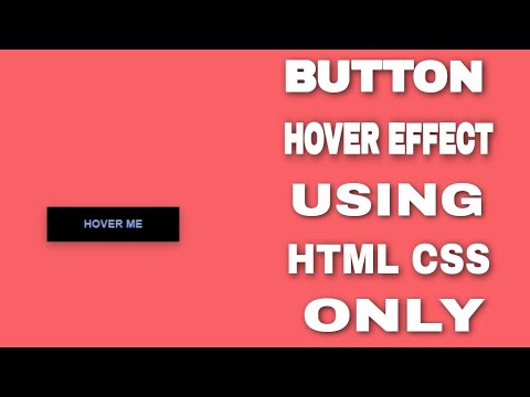 Awesome Button Hover Effect Using HTML And CSS Only - YouTube