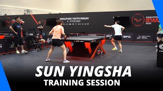 World Number 1 Sun Yingsha Training | Singapore Smash 2025