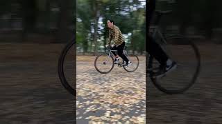 【ピストバイクトリック】スキッドやってみた Skid on a fixed gear bike