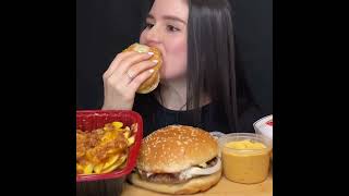 BURGER KING | WHOPPER + CHICKEN SANDWICH + CHEESE FRIES |  MUKBANG ASMR | EATING SOUNDS #shorts