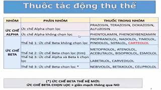 Dược Lý CTUMP: Thuốc Ức Chế Hệ Giao Cảm ( Thuốc Liệt Giao Cảm)