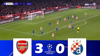 Arsenal protiv GNK Dinamo Zagreb [3-0] | UEFA Liga prvaka 2024/25 | Vrhunci utakmice!