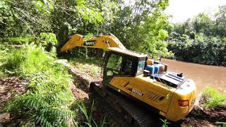 EXCAVATOR SANY sy215c proses awal roling menuju lokasi