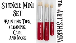 The Art Sherpa® Stencil Brushes Care and Demo Acrylic Techniques | TheArtSherpa