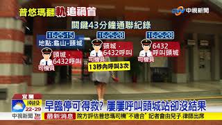 未見頭城站長身影 宜檢傳訊台鐵調度員│中視新聞 20181026