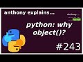 python: why object() in this code? (intermediate) anthony explains #243