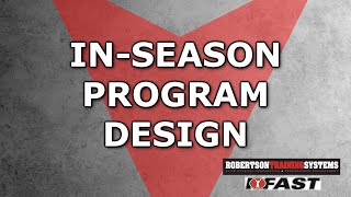 In-Season Program Design