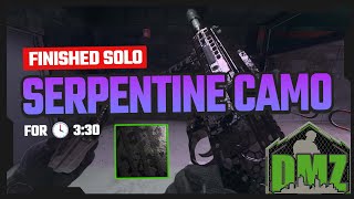 DMZ SERPENTINE CAMO UNLOCK GUIDE // COMPLETELY SOLO