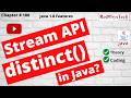 # 180 java stream distinct | java 8 stream distinct with example | distinct | java 8 | RedSysTech