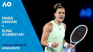 Maria Sakkari v Elina Avanesyan Highlights | Australian Open 2024 Second Round