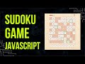 Sudoku Game Random Board | Tutorial with Full Code | HTML, CSS, and JavaScript