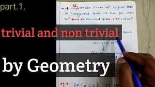 what is the meaning of trivial solution and non-trivial solution