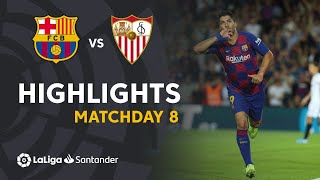 Highlights FC Barcelona vs Sevilla FC (4-0)