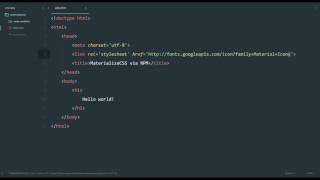 [TUTORIAL] How to initialize a new project using Materialize CSS and NPM