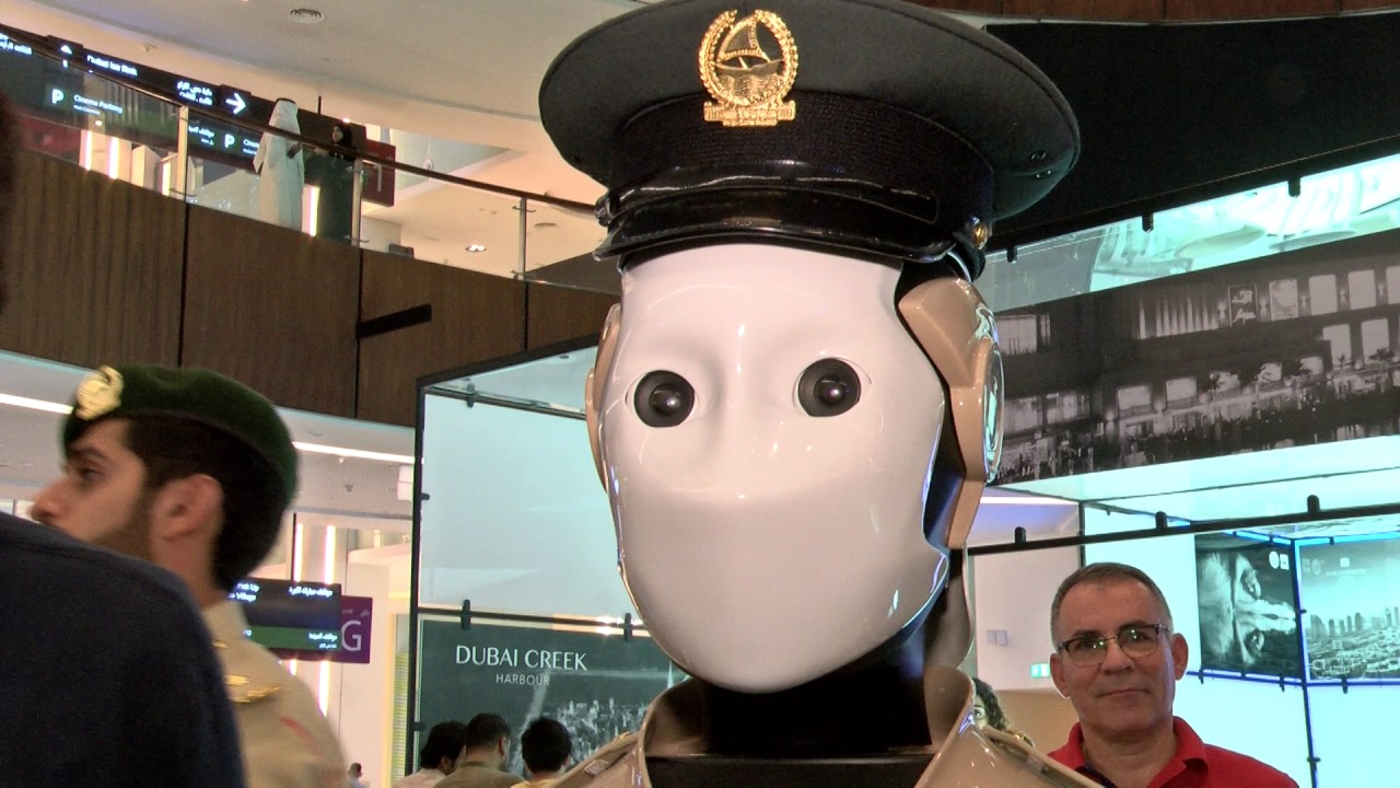 Dubai's First Police Robot Goes On The Dubai Mall Beat - YouTube