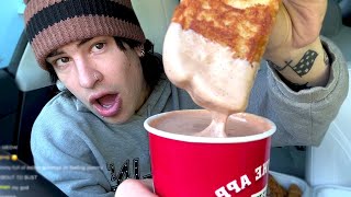 Raising Cane's HUGE Sauce Cup Dipping! (Full Stream)