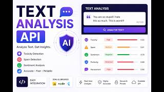 Text Analysis API Tutorial | Detect Toxicity, Spam & Sentiment (Node.js / Web/ Flutter)