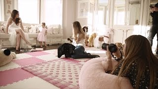 Behind the scenes of Tamara Ecclestone's breastfeeding photoshoot.