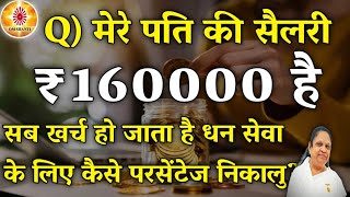 Q. Mere pati ki salary 160000 hei sab kharch ho jate hei to keise % nikalu?