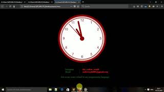 Clock using html canvas & javascript