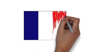 HOW TO DRAW FRANCE FLAG