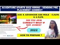 Accenture Pre-Placement Connect 2022 | Accenture Starts Hiring ASE & Advanced ASE | What Next ?