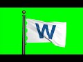 Flag of Chicago Cubs W (green screen)