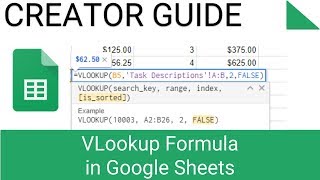 VLookup Formula in Google Sheets