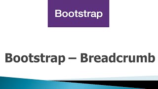 Bootstrap 3 Tutorials - #12 Breadcrumb