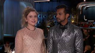 Utkarsh Ambudkar \u0026 Rose McIver Present Best Picture - Non-English Language I 81st Golden Globes