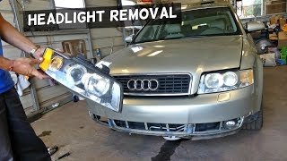 AUDI A4 B6 HEADLIGHT REMOVAL REPLACEMENT