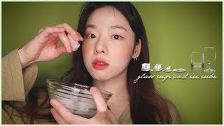 ASMR 유리컵과 얼음❄️│Glass cup \u0026 Ice cube│Whispering, Soft spoken